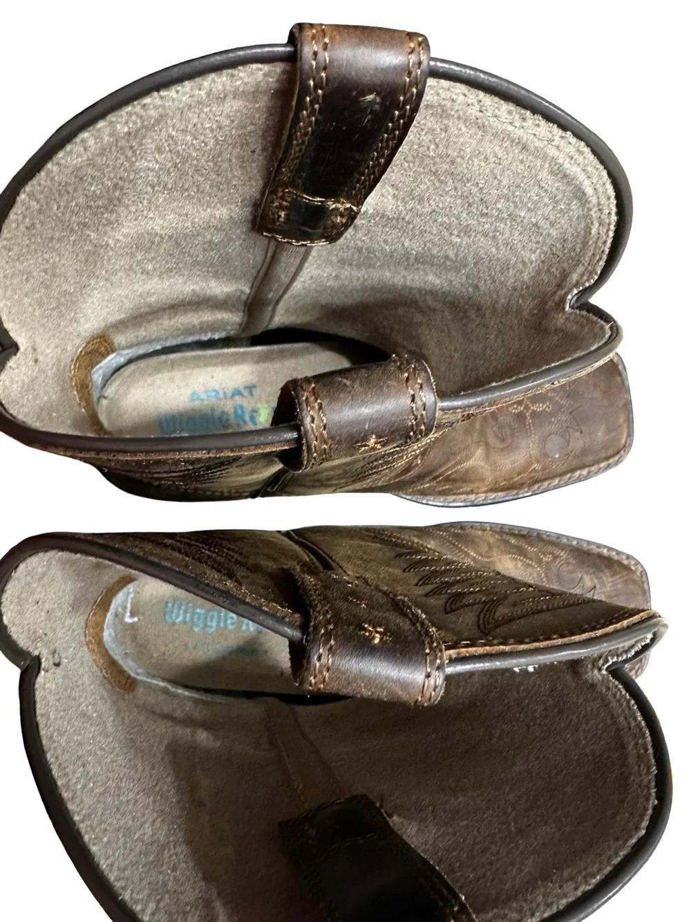 ARIAT HONOR DISTRESSED BROWN BOOTS SIZE 6 KIDS STYLE 10017313 WESTERN SQUARE TOE